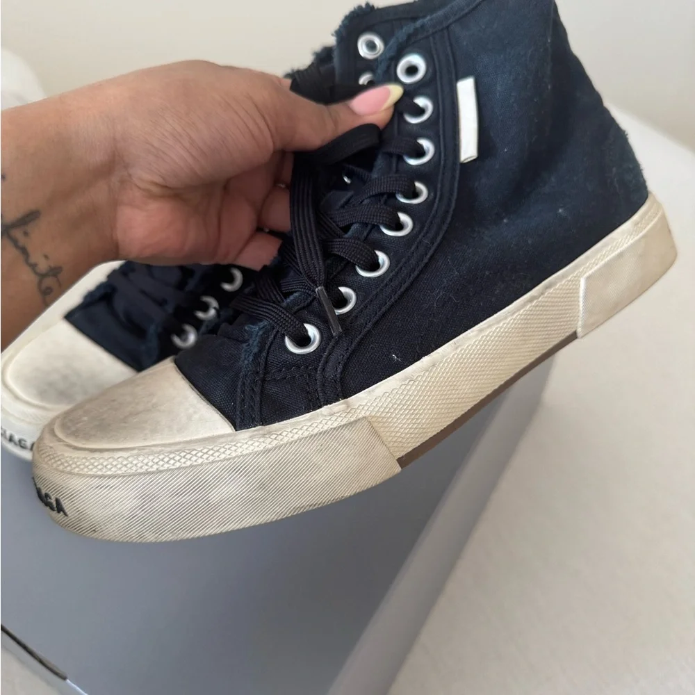 Balenciaga High Top Paris Sneakers - Picture 2 of 11